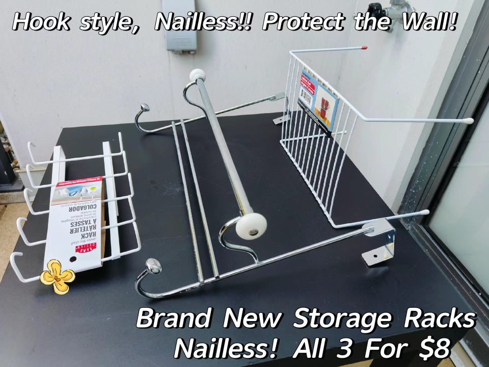 Brand New Storage Racks, Nailless! All 3 For $8 thumbnail