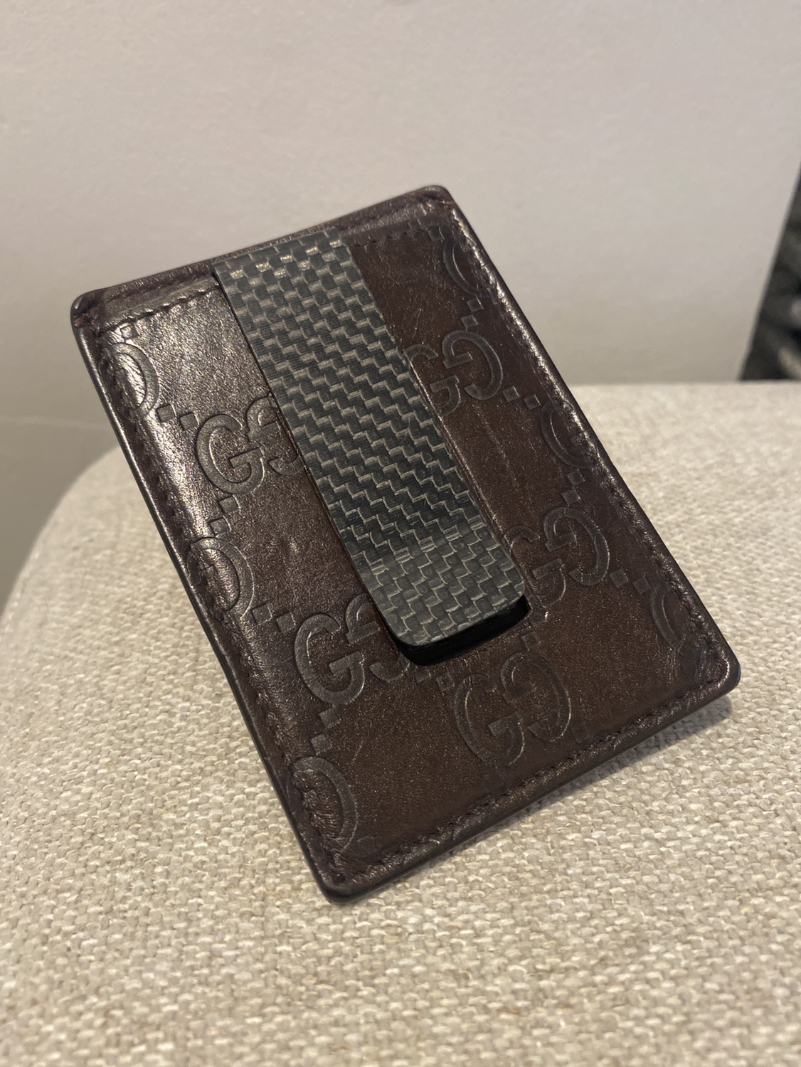 Gucci Guccissima Leather Money Clip, in Chocolate - photo 2
