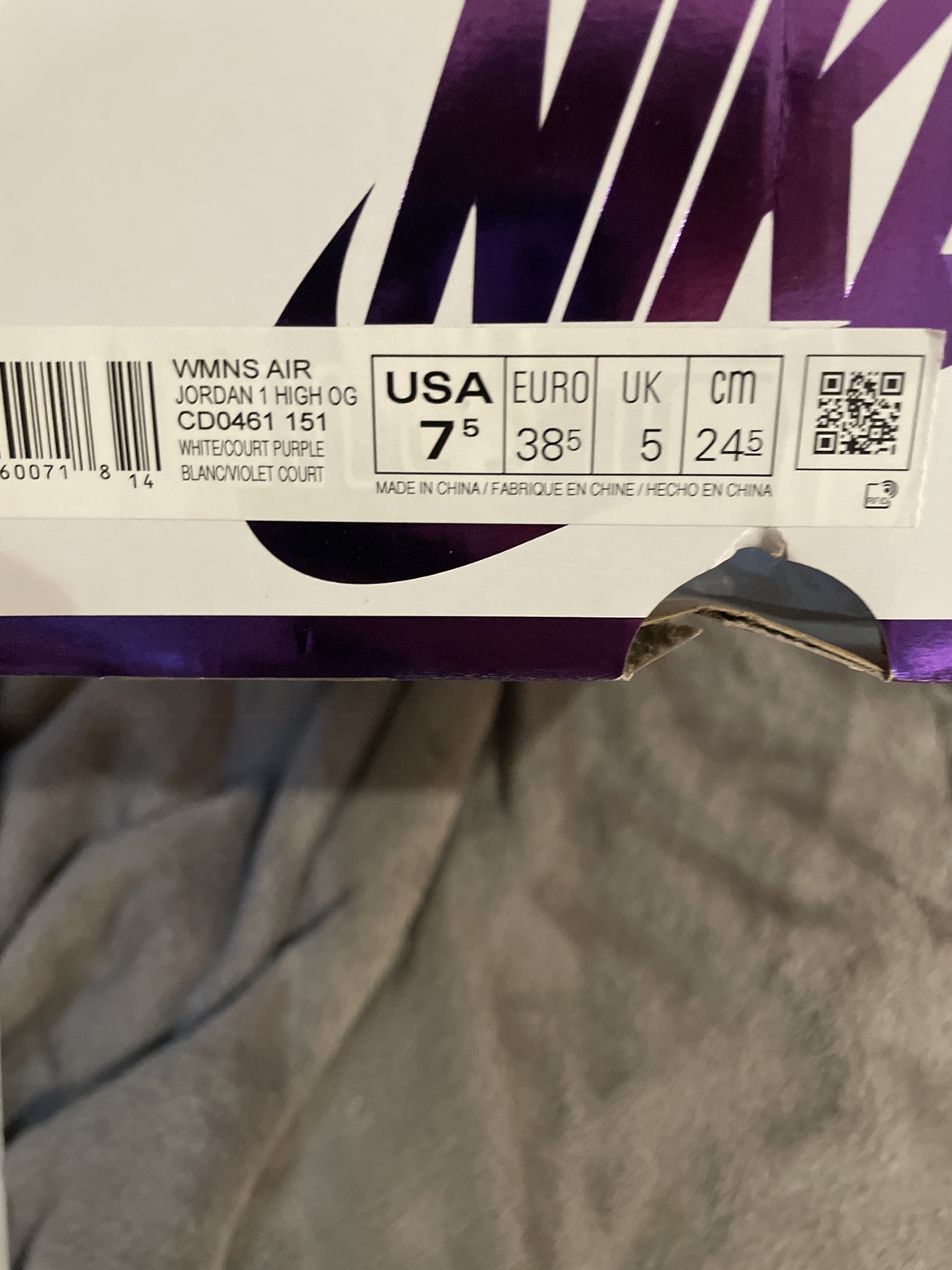 Jordan 1 high court purple women’s image indicator(5)