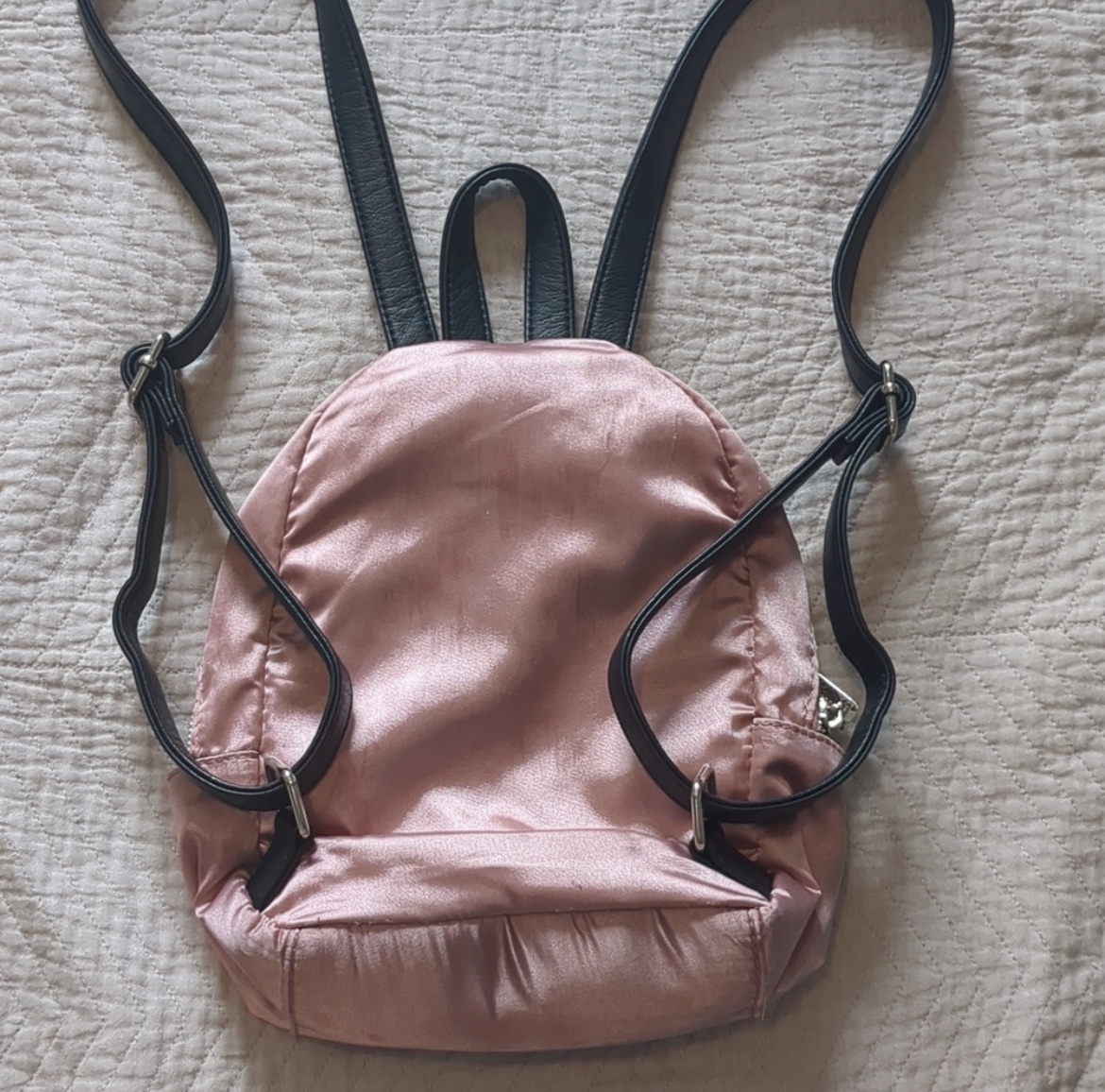 Steve Madden Blush Pink Satin Mini Backpack Purse image indicator(4)