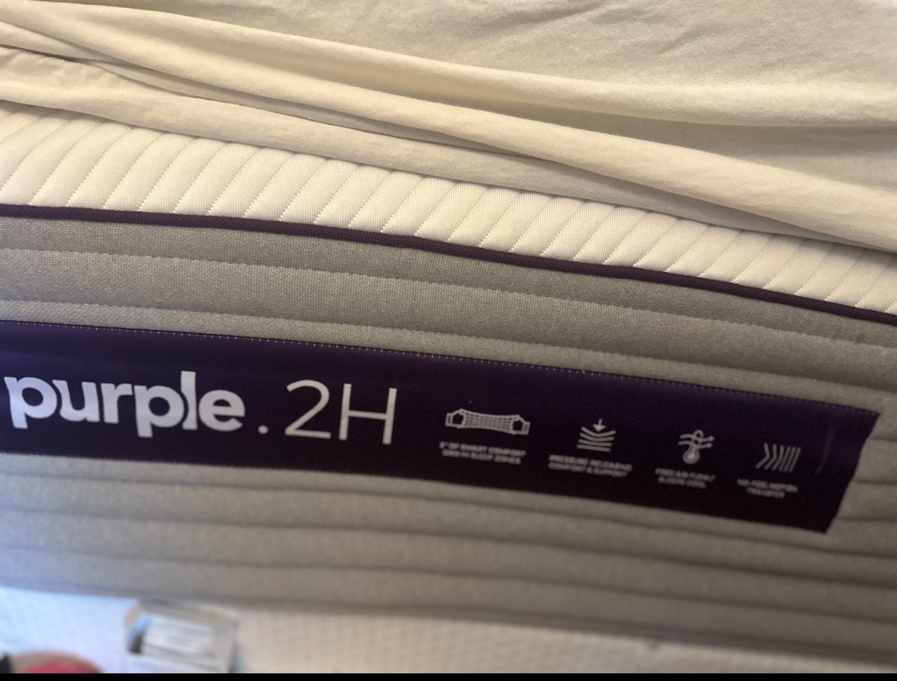 Baxton Studio Platform King Bed (with Purple Foam Mattress) - photo 2