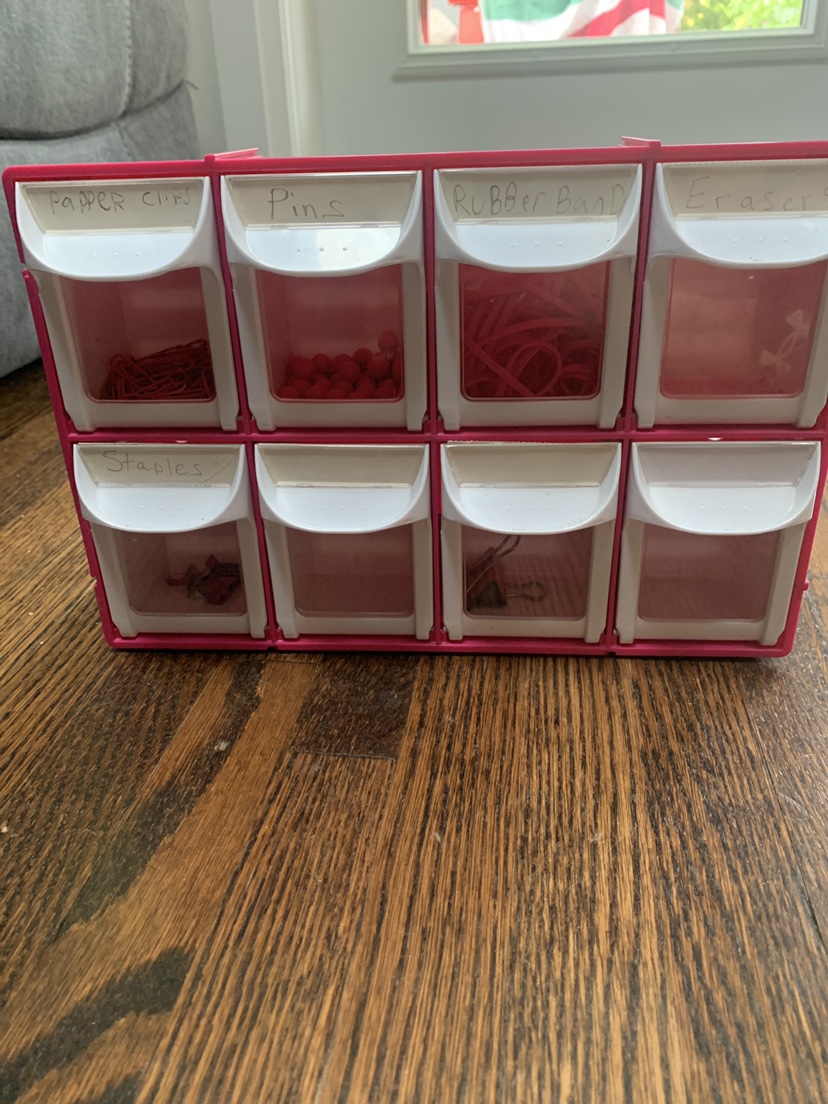 Pink Desktop organizer