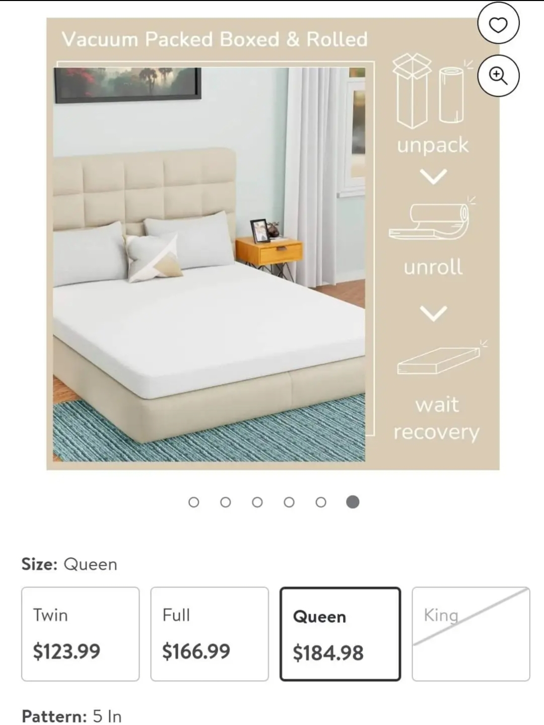 Queen-sized memory foam mattress thumbnail