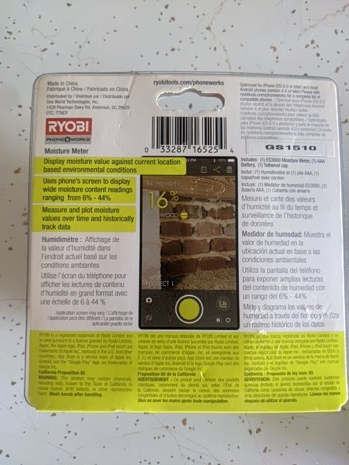 Ryobi moisture meter - photo 2