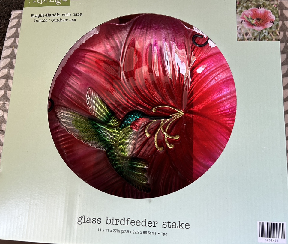Glass Birdfeeder with stake