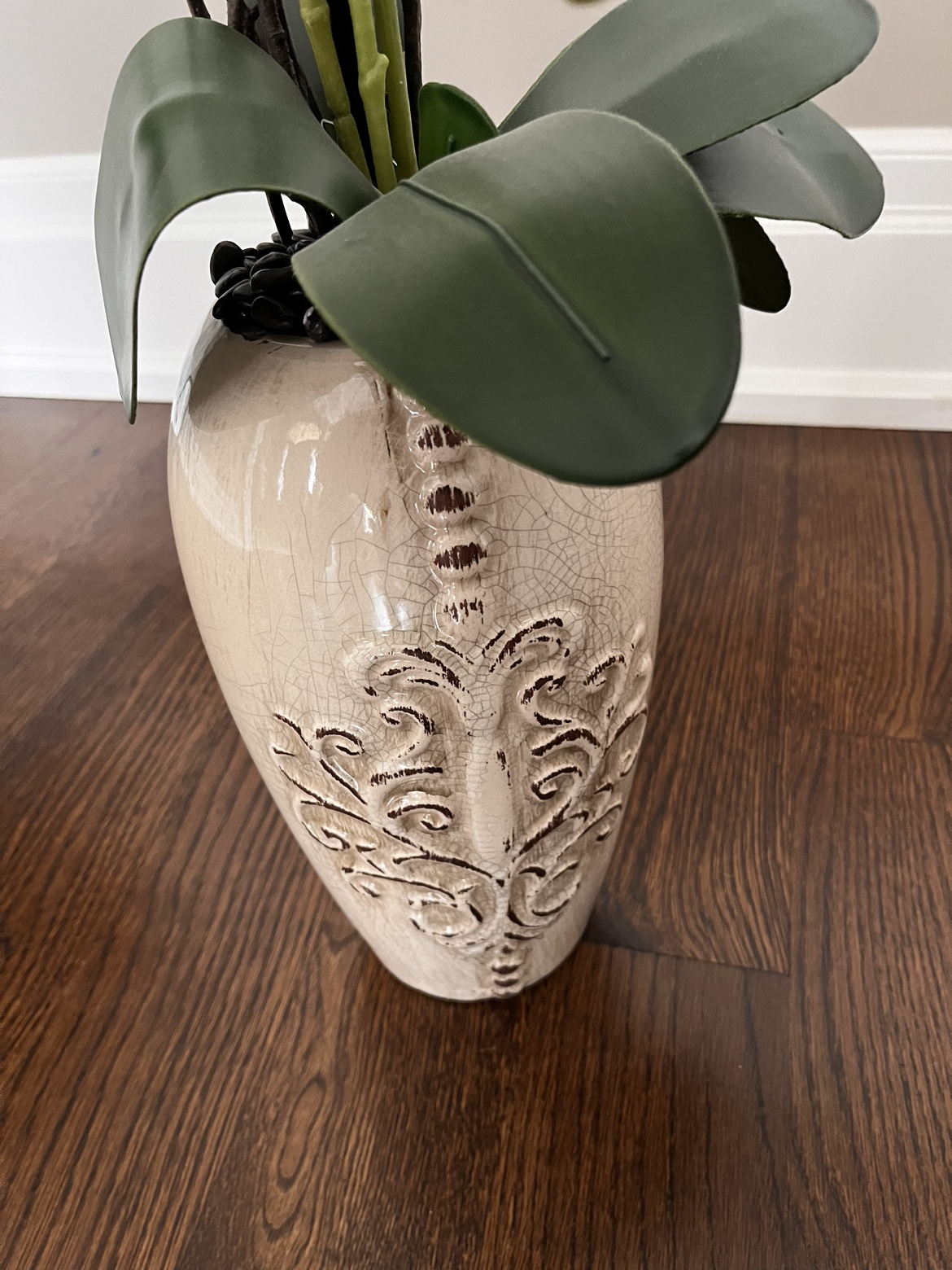 Cascading Orchids in Ceramic Vase image indicator(2)