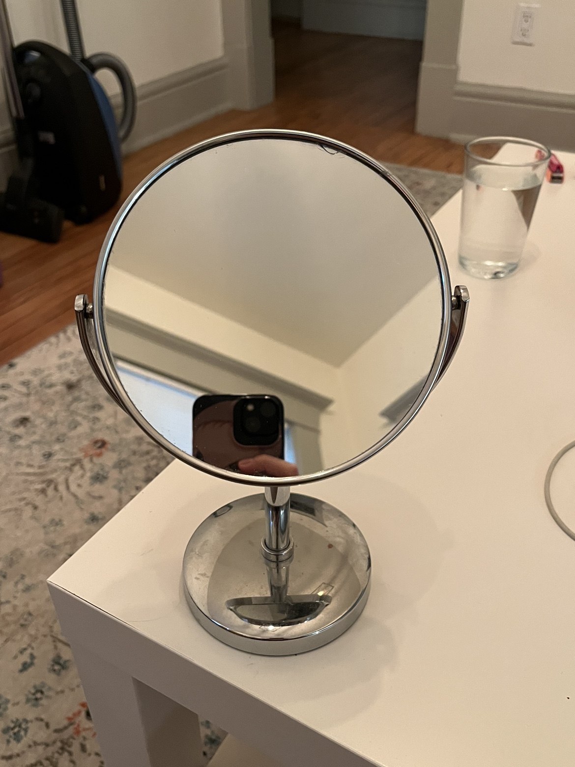 small desk mirror (two sides, can swivel)