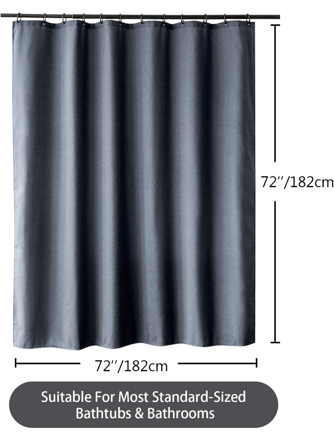 Machine washable linen textured shower curtain image indicator(2)