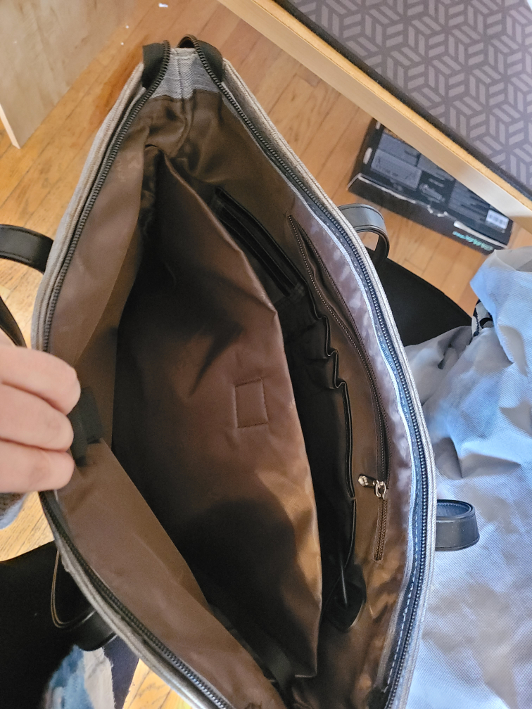 17.5 inch Large Gray Laptop Tote Bag image indicator(2)