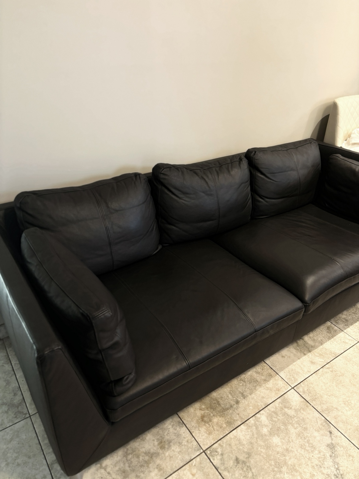 Ikea leather sofa - photo 2