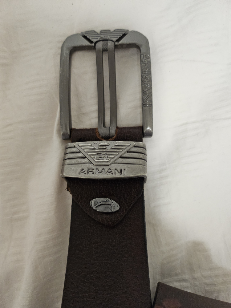 genuine leather authentic Armani belt image indicator(2)