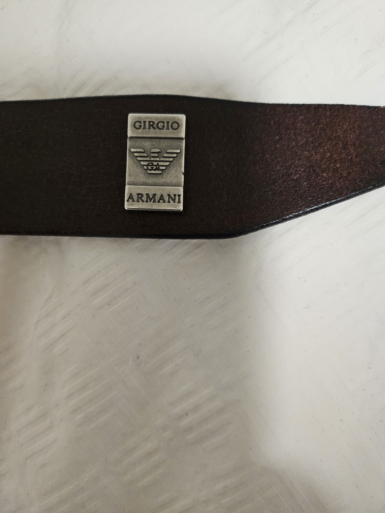 genuine leather authentic Armani belt image indicator(4)