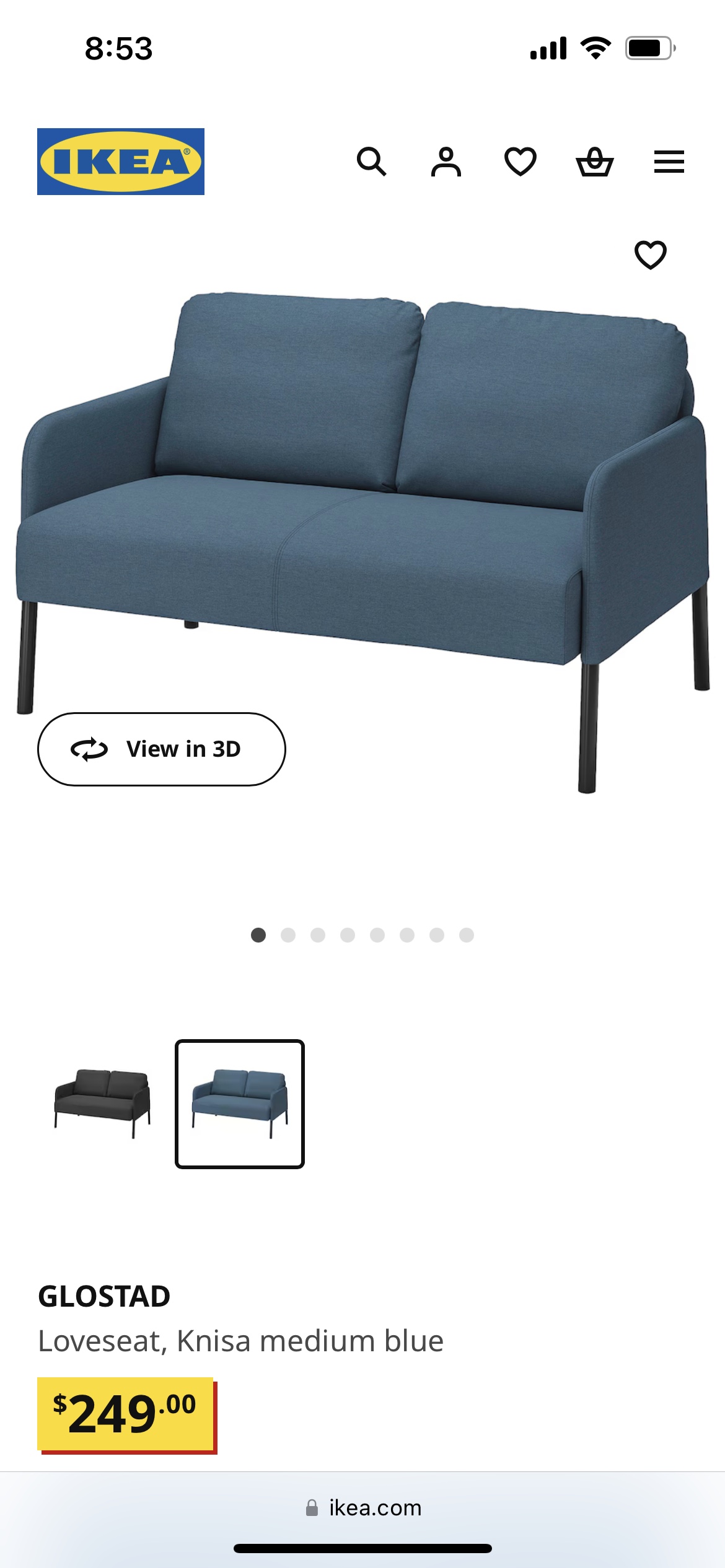 Loveseat Sofa, tool kit missing thumbnail