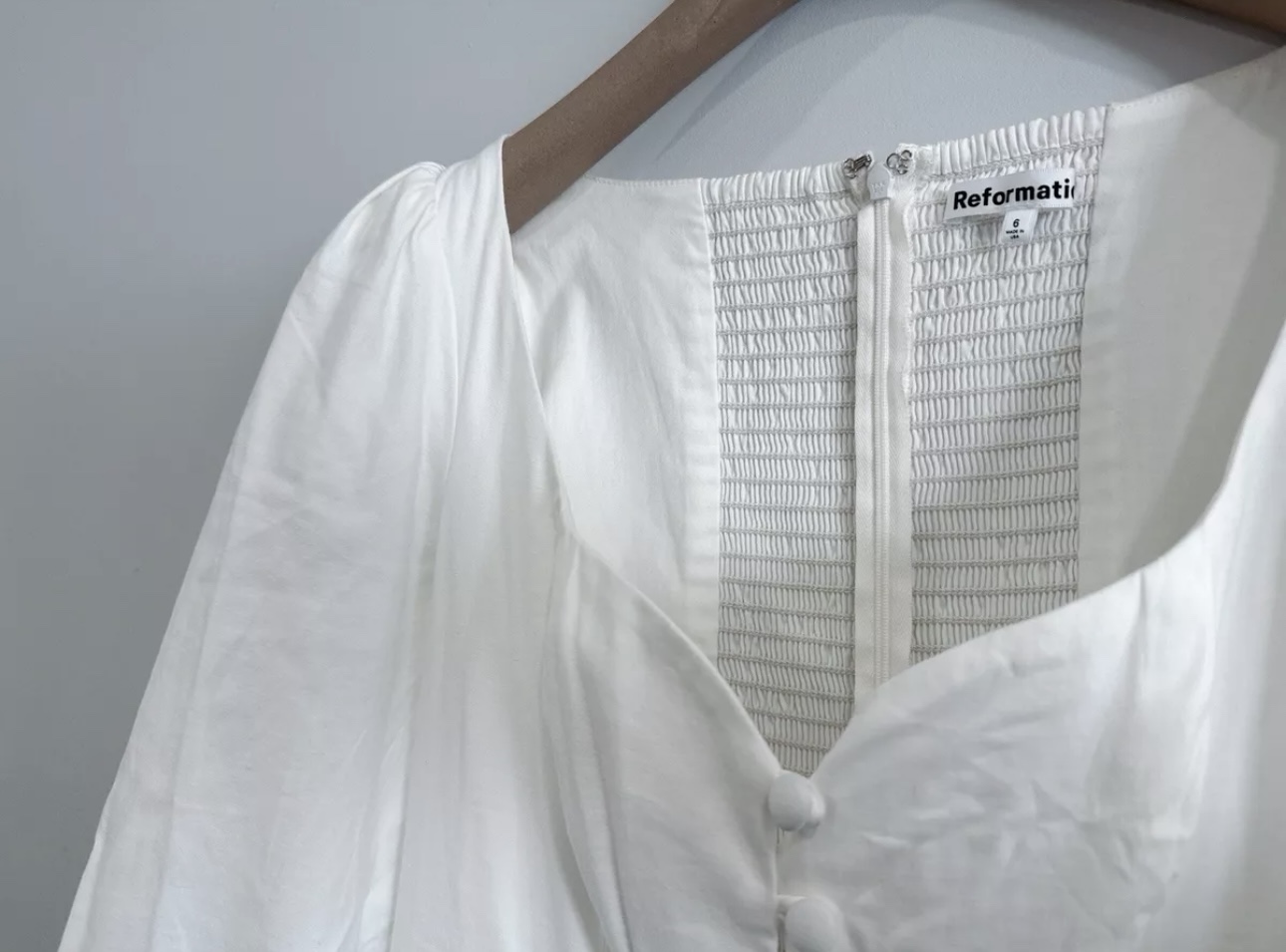 New+free cloth) Reformation Cotton Lined Midi Dress Size 6 - photo 5