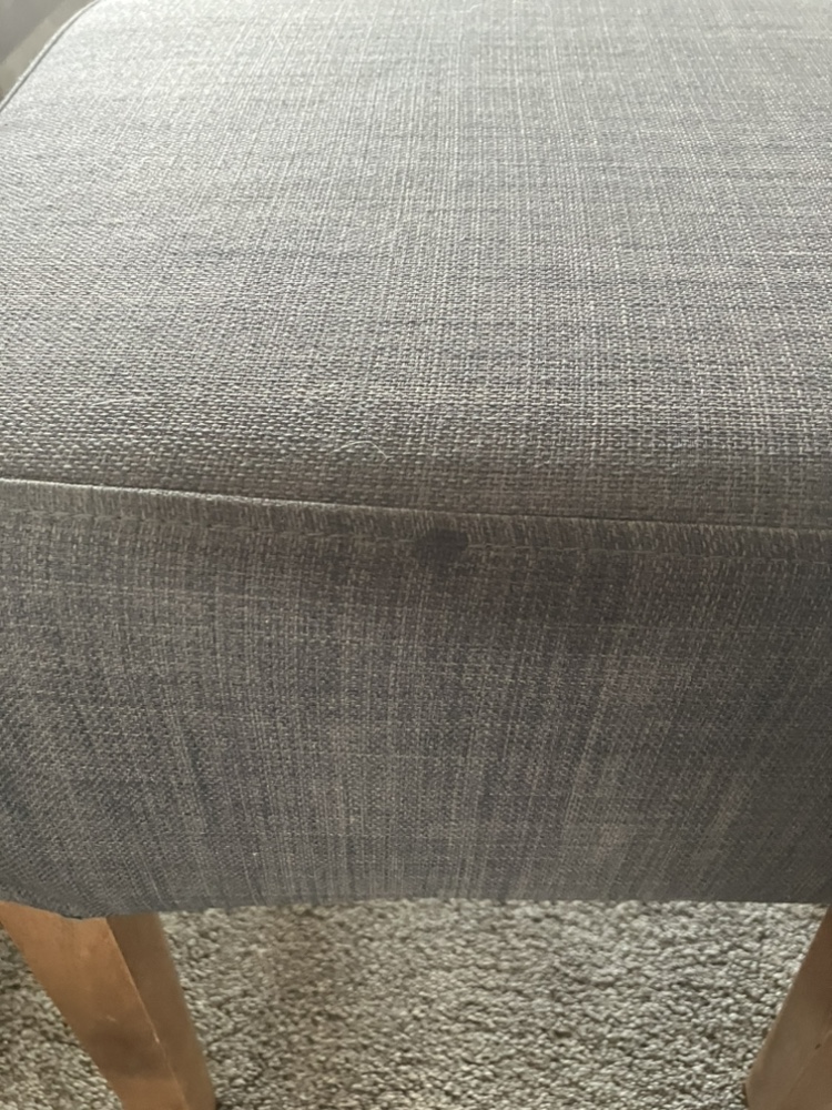 Vanity stool with refinished wood legs - photo 3