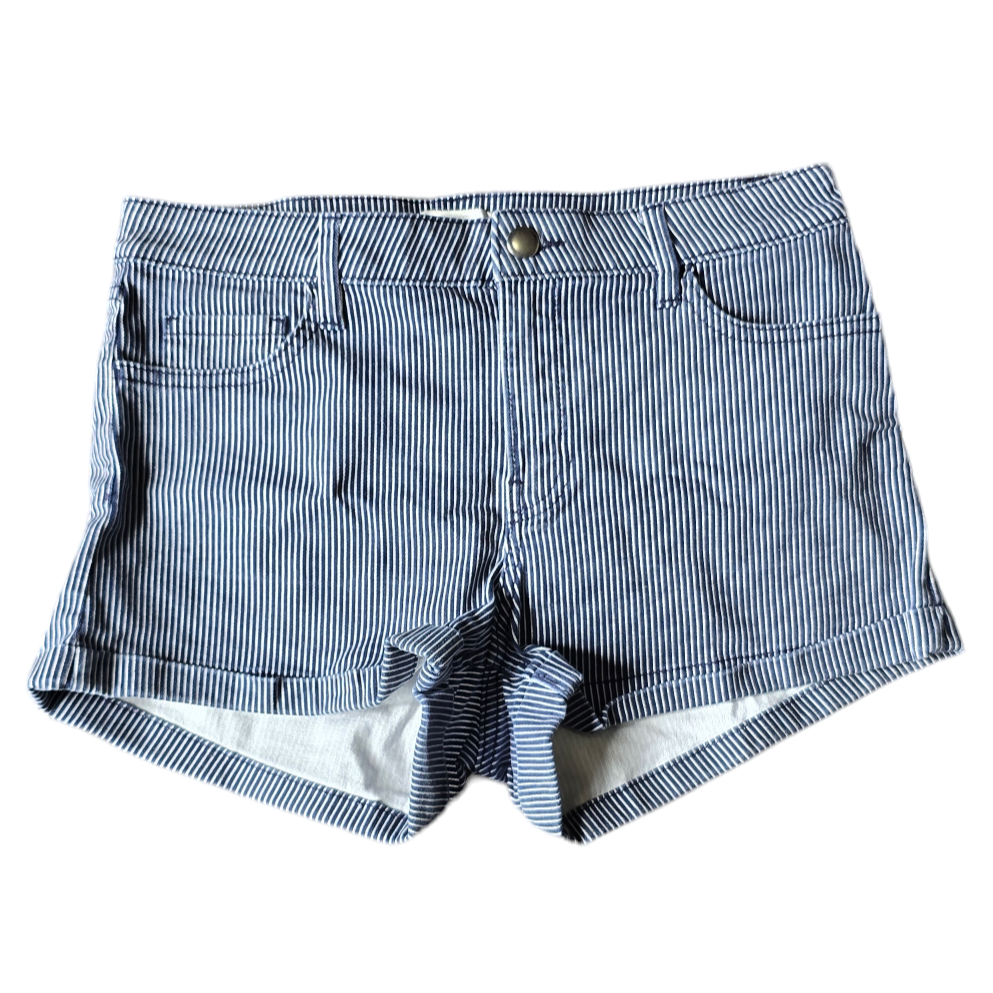 H&M  Blue Stripe Casual  Shorts, Size 6