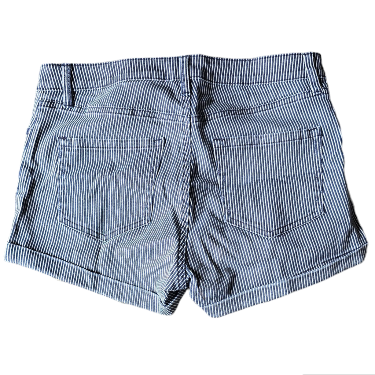 H&M  Blue Stripe Casual  Shorts, Size 6 - photo 2