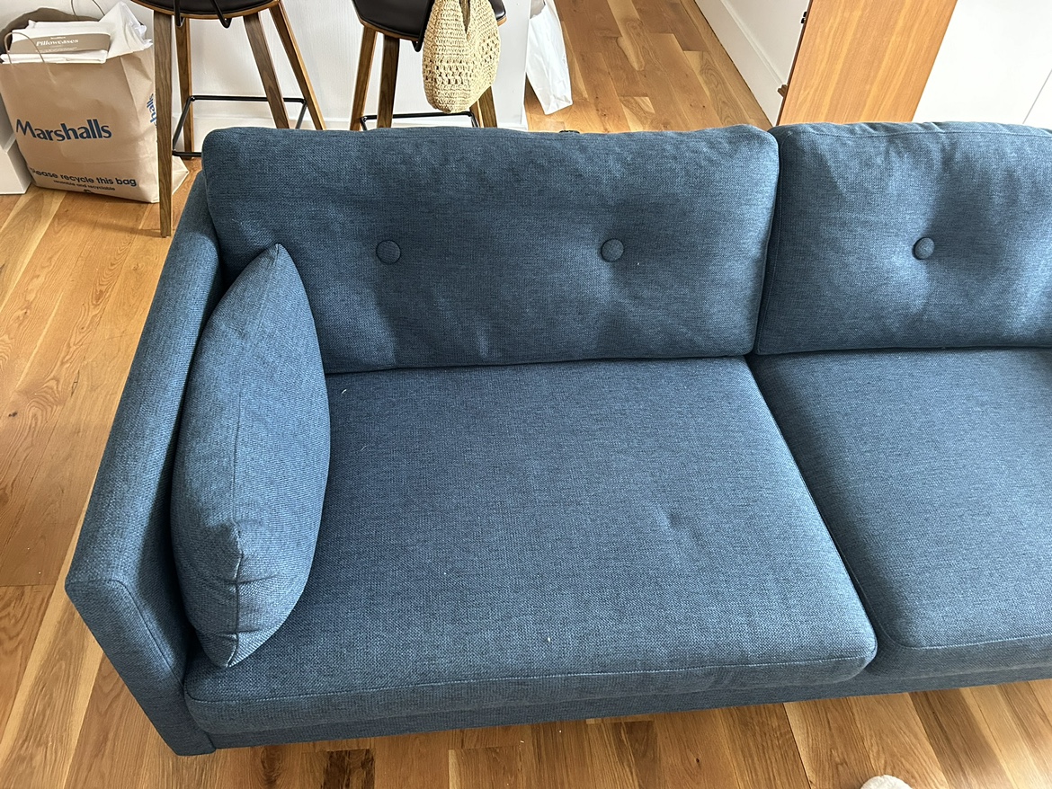 Blue Article Couch - Anton 82 inches - photo 4
