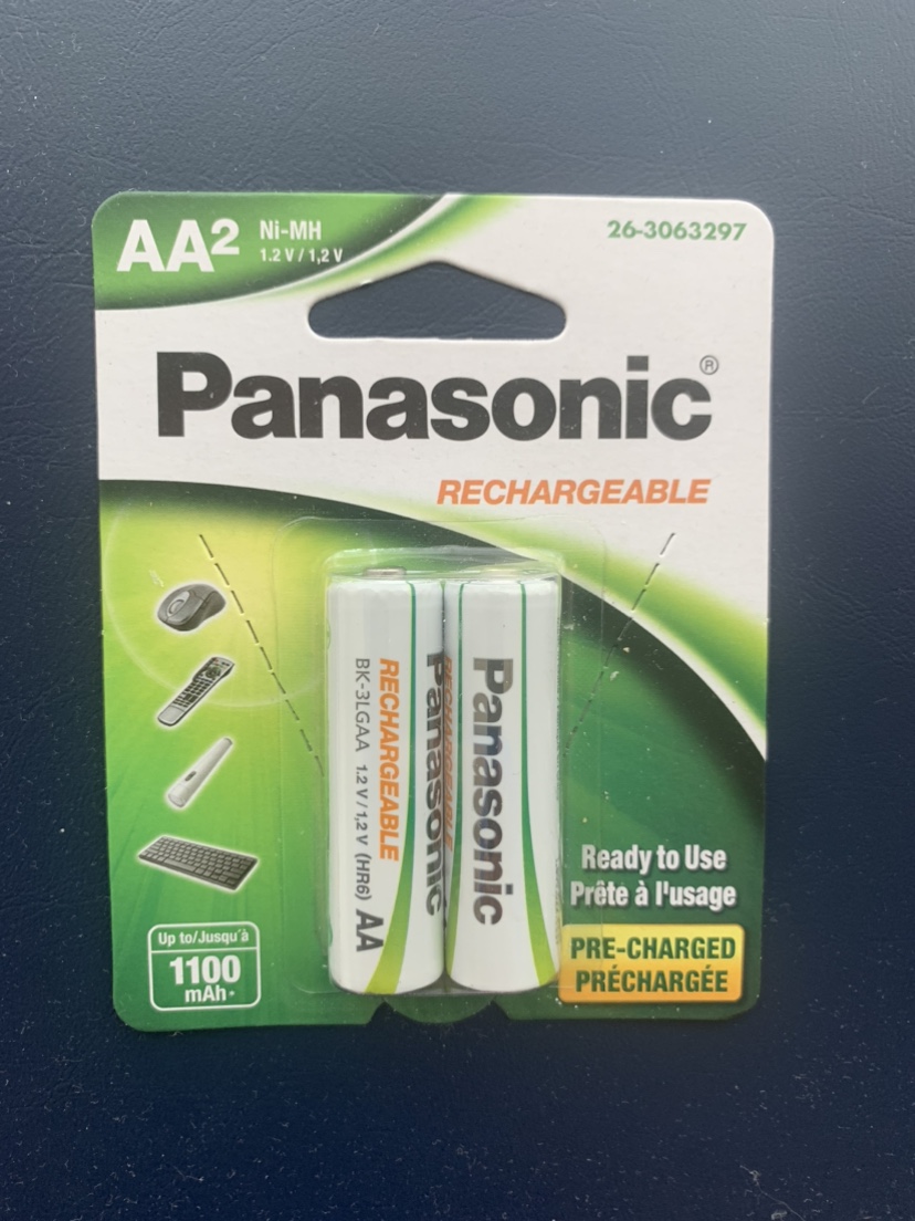 Panasonic rechargeable AA batteries and Sunbeam charger