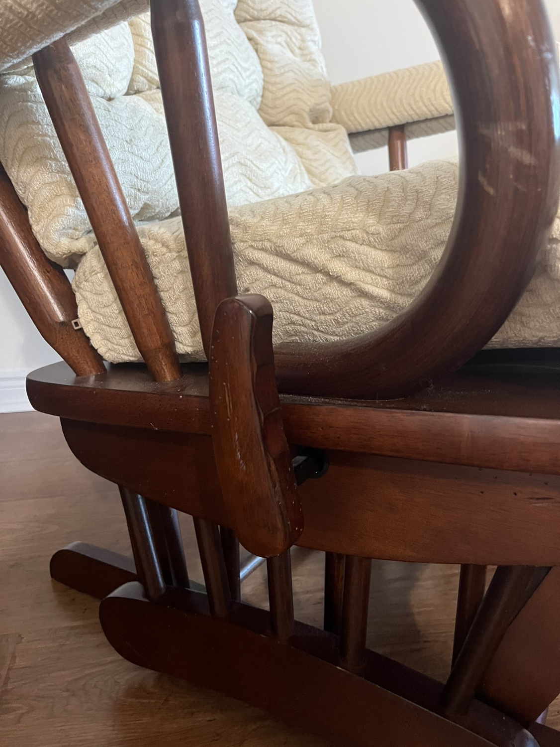 Rocking chair with rocking foot stool - photo 5