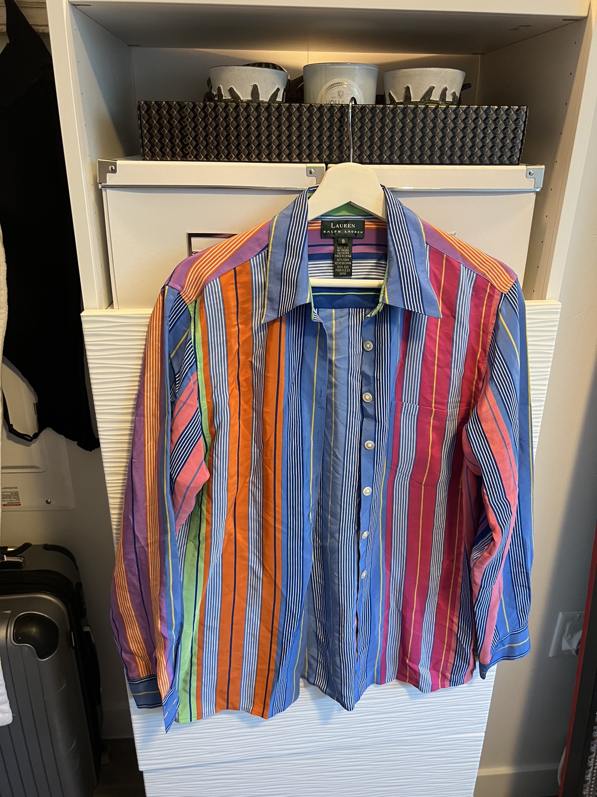 🎉 Ralph Lauren Silk Multi-Coloured Striped Women’s Shirt thumbnail