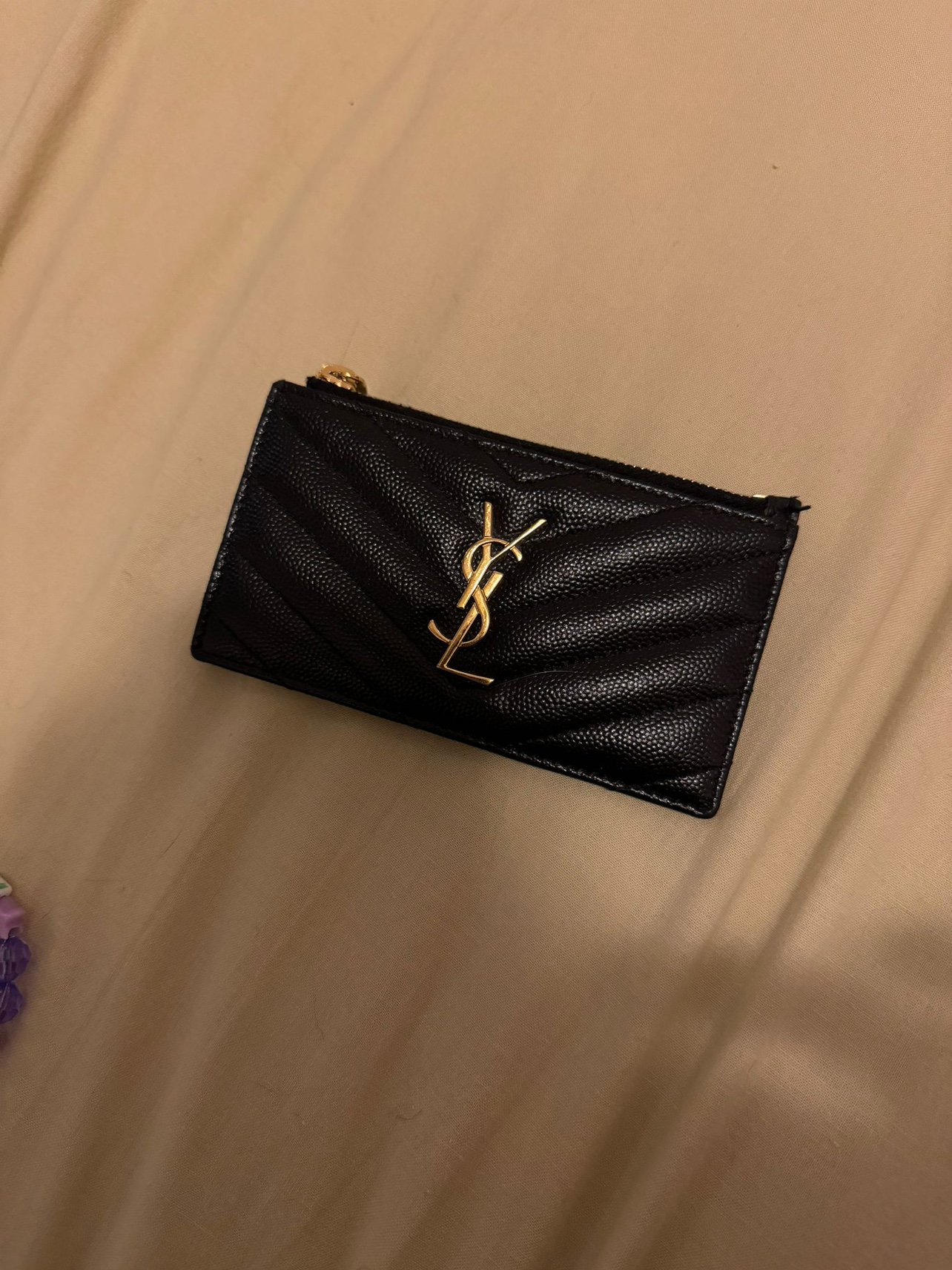 YSL card holder - key chain - black wallet thumbnail