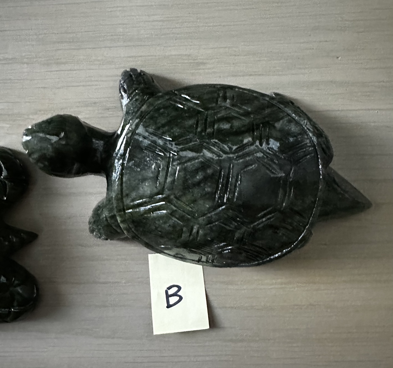 Dark Green Jade Stone Turtle  ⚽️⚽️ for home decoration image indicator(2)