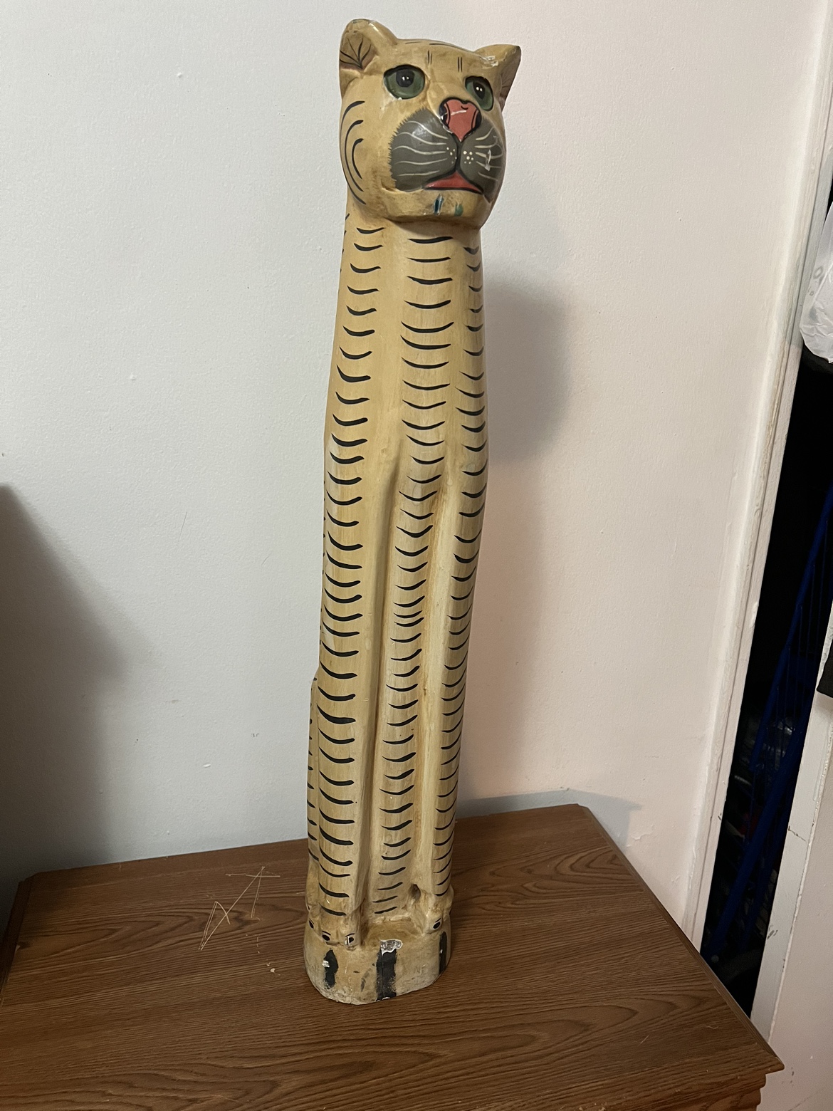 Wood cat statue image indicator(6)