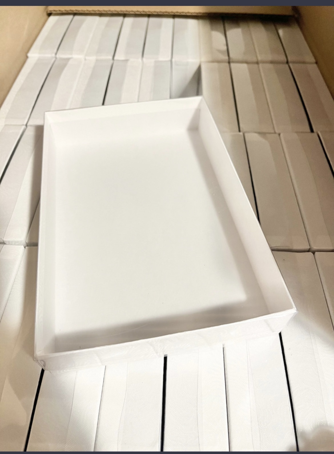 50 Uline Clear Lid Boxes with White Base - photo 2