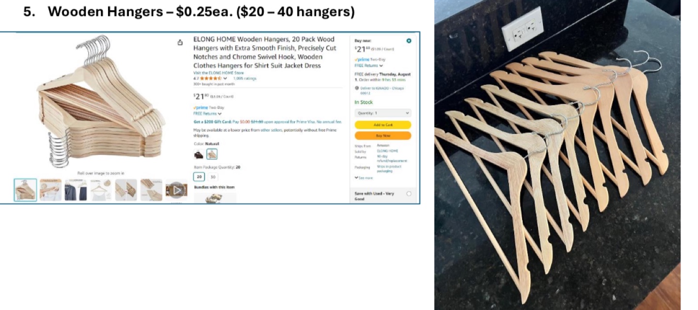 Wooden hangers