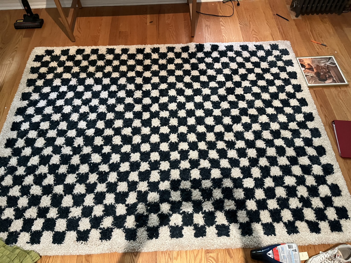 checkerboard rug - photo 2