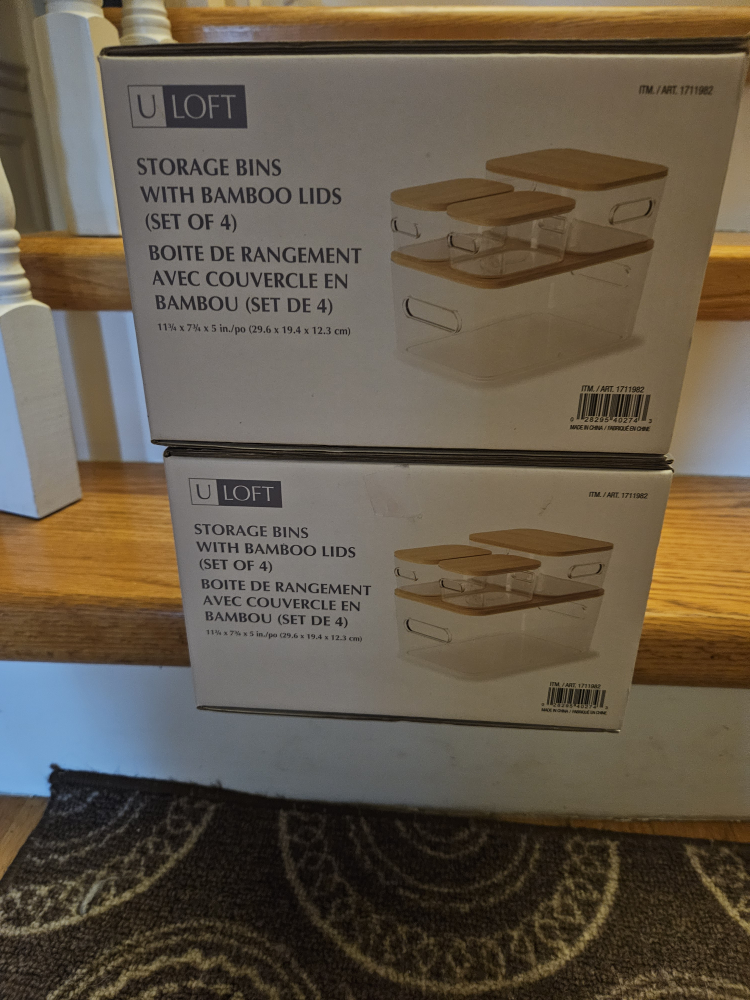 U Loft storage bins with bamboo lids image indicator(3)