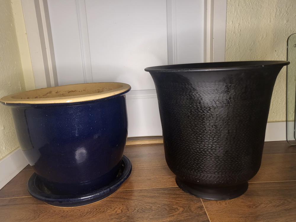Large metal planter