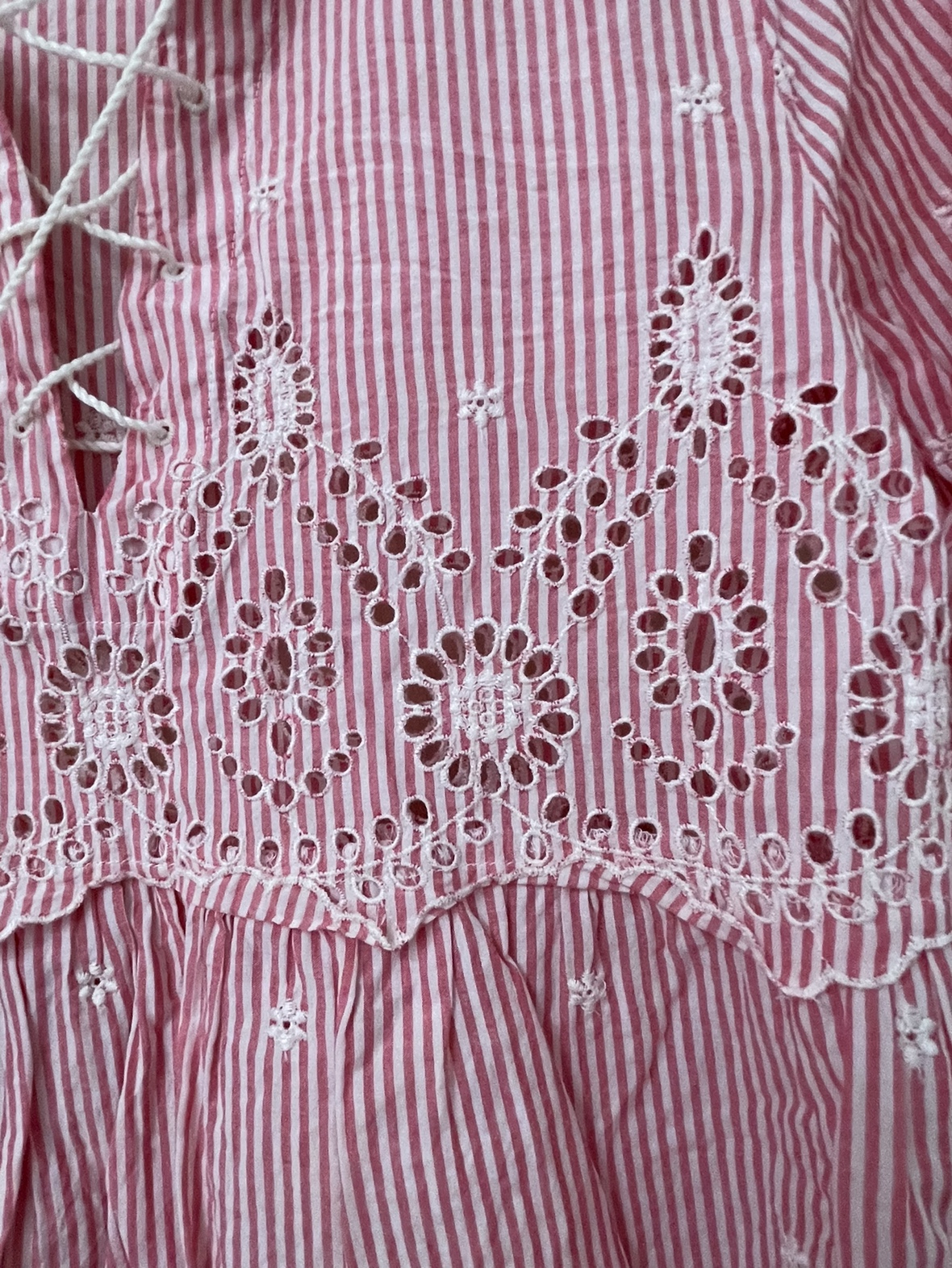 Gap pink striped eyelet blouse - photo 2
