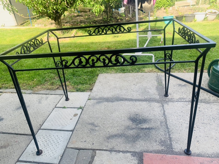 wrought iron glass table top - photo 3