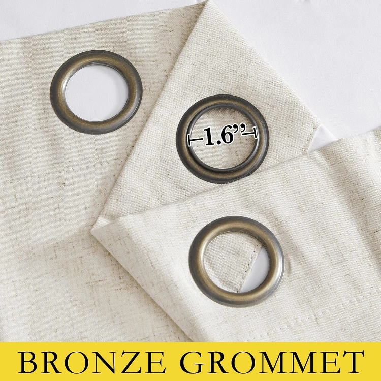 Linen 100% Blackout Curtain - 2 panels 52" x 96" image indicator(3)