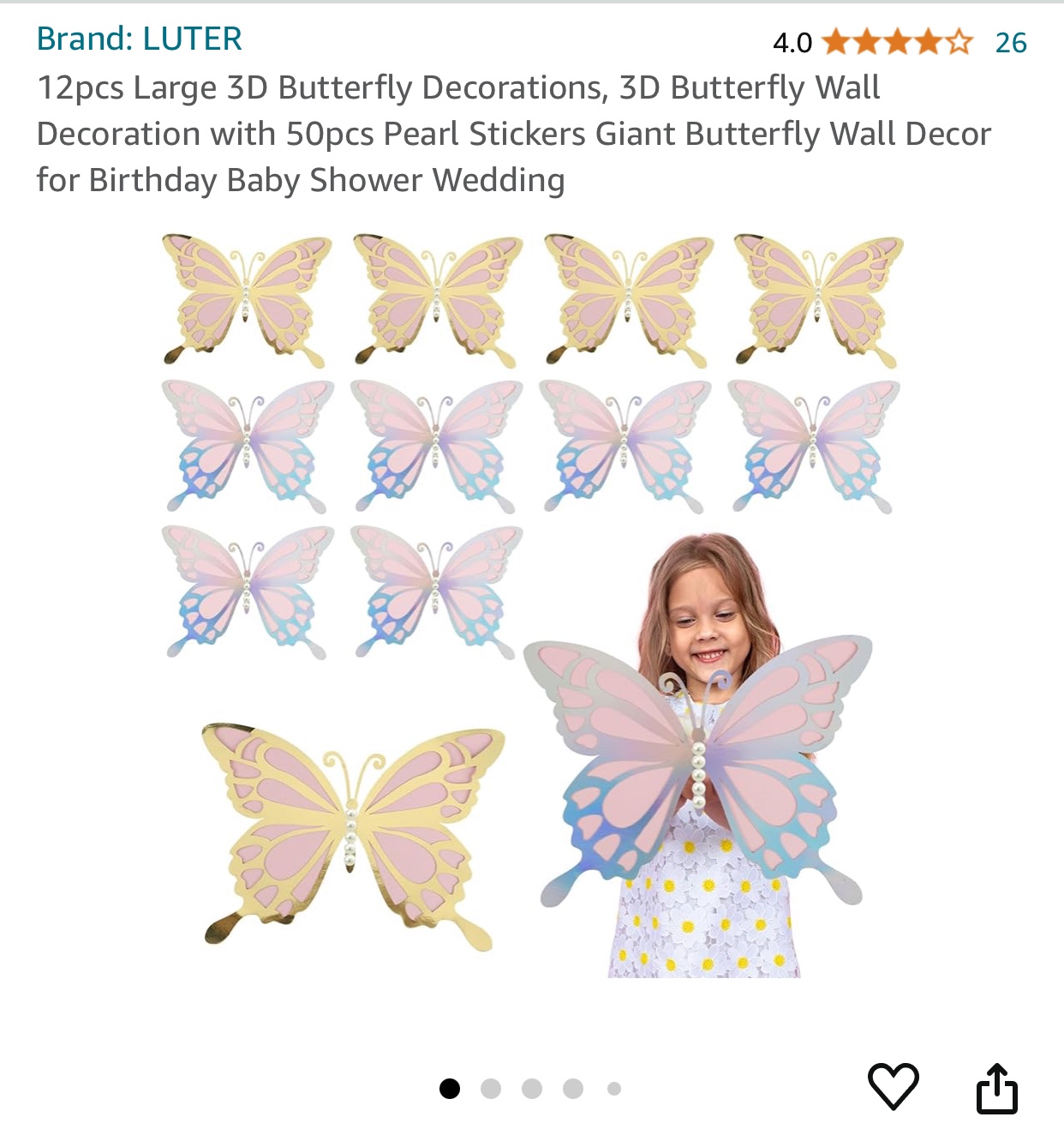 12pcs Large 3D Butterfly Decorations #FREECYCLE thumbnail