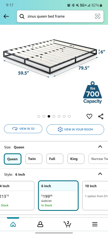 zinus low profile bedframe