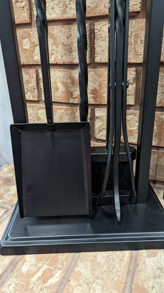 Fireplace Tool Set - Steel - Black - 4 Pieces - photo 4