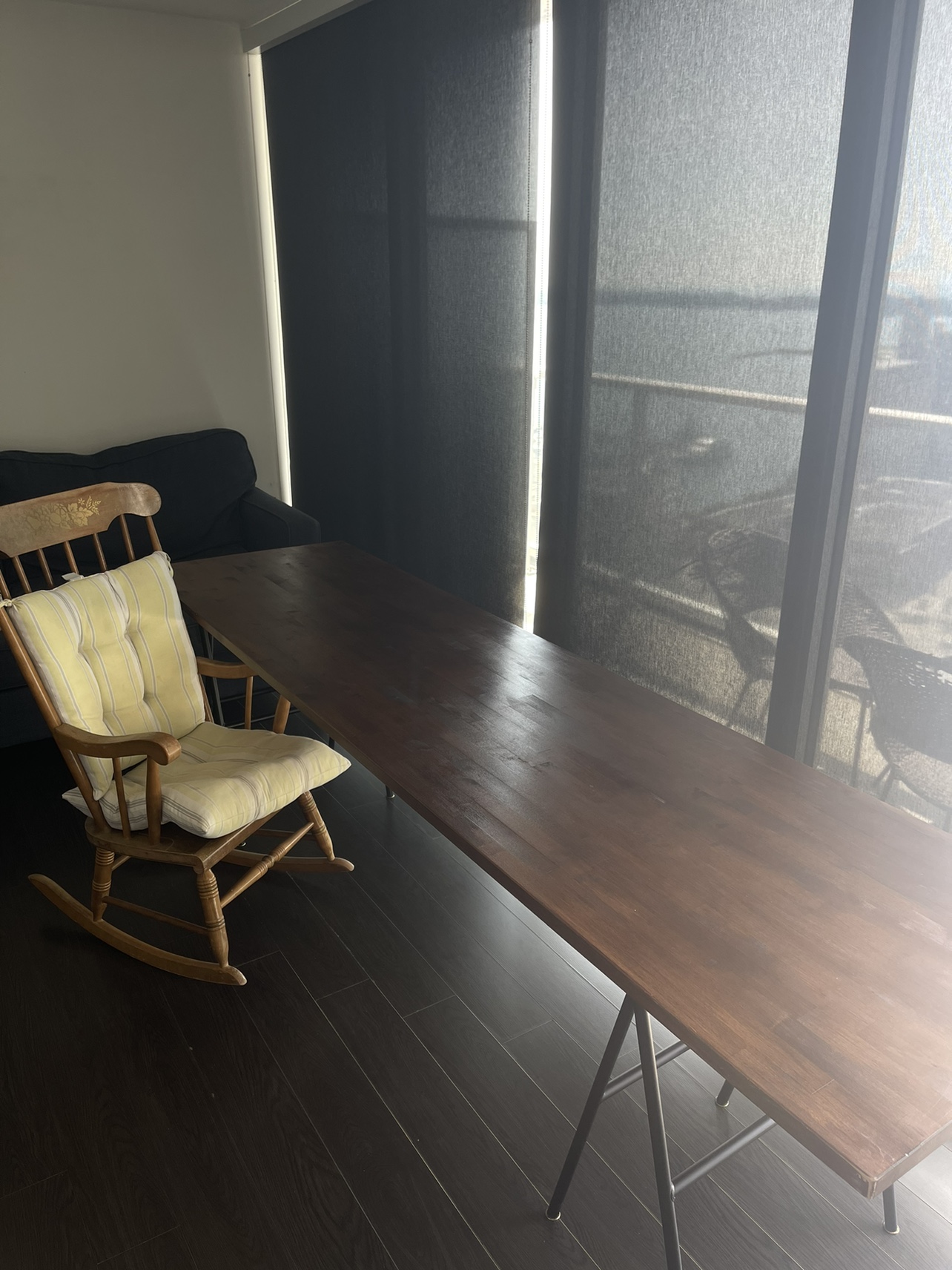 Versatile Wooden Table with Free Rocking Chair