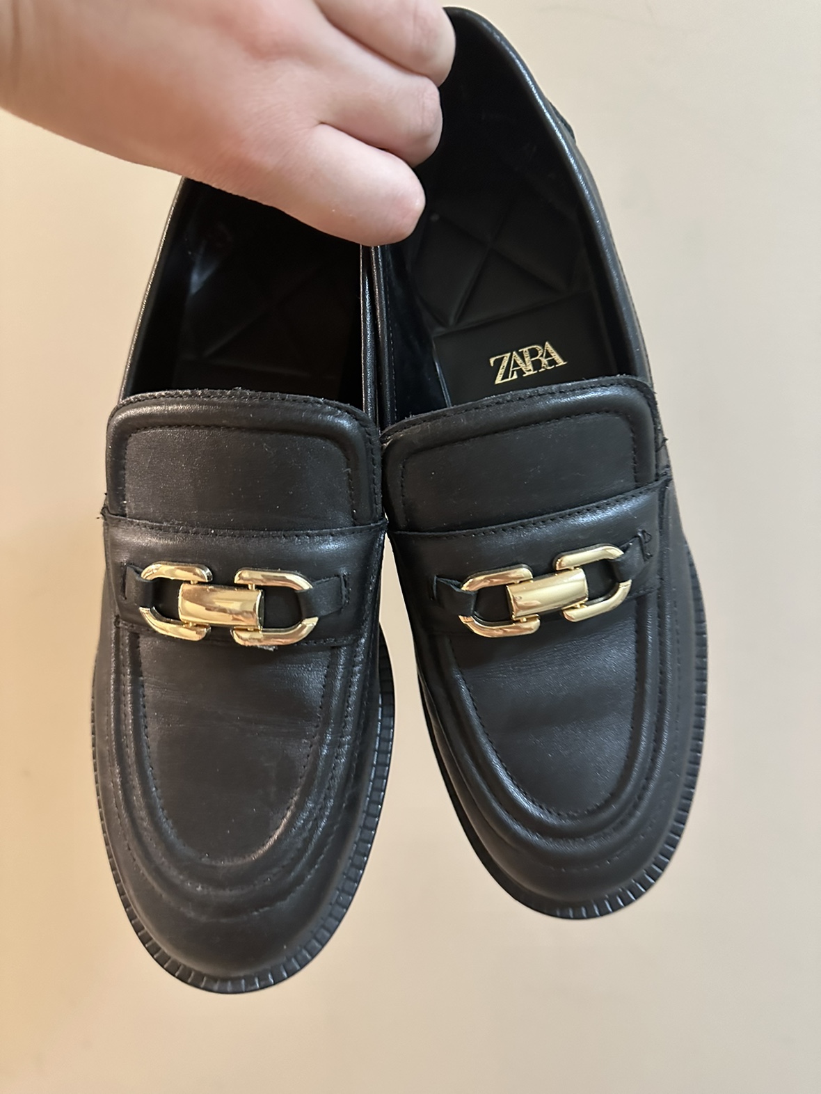 Zara Genuine Leather Loafers image indicator(5)
