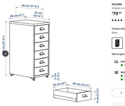 Drawer Unit - IKEA Helmer - photo 3