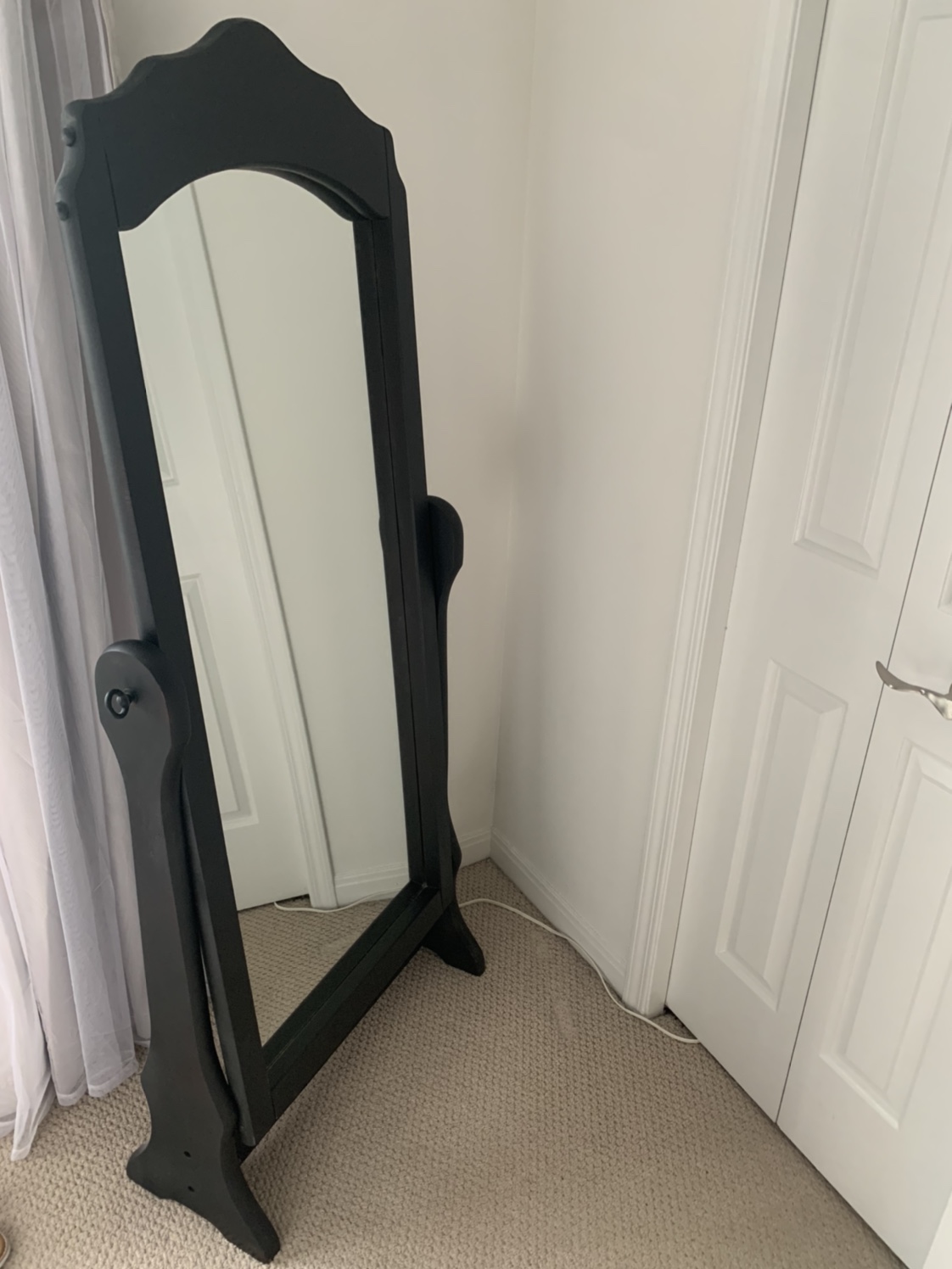 Black antique full length mirror