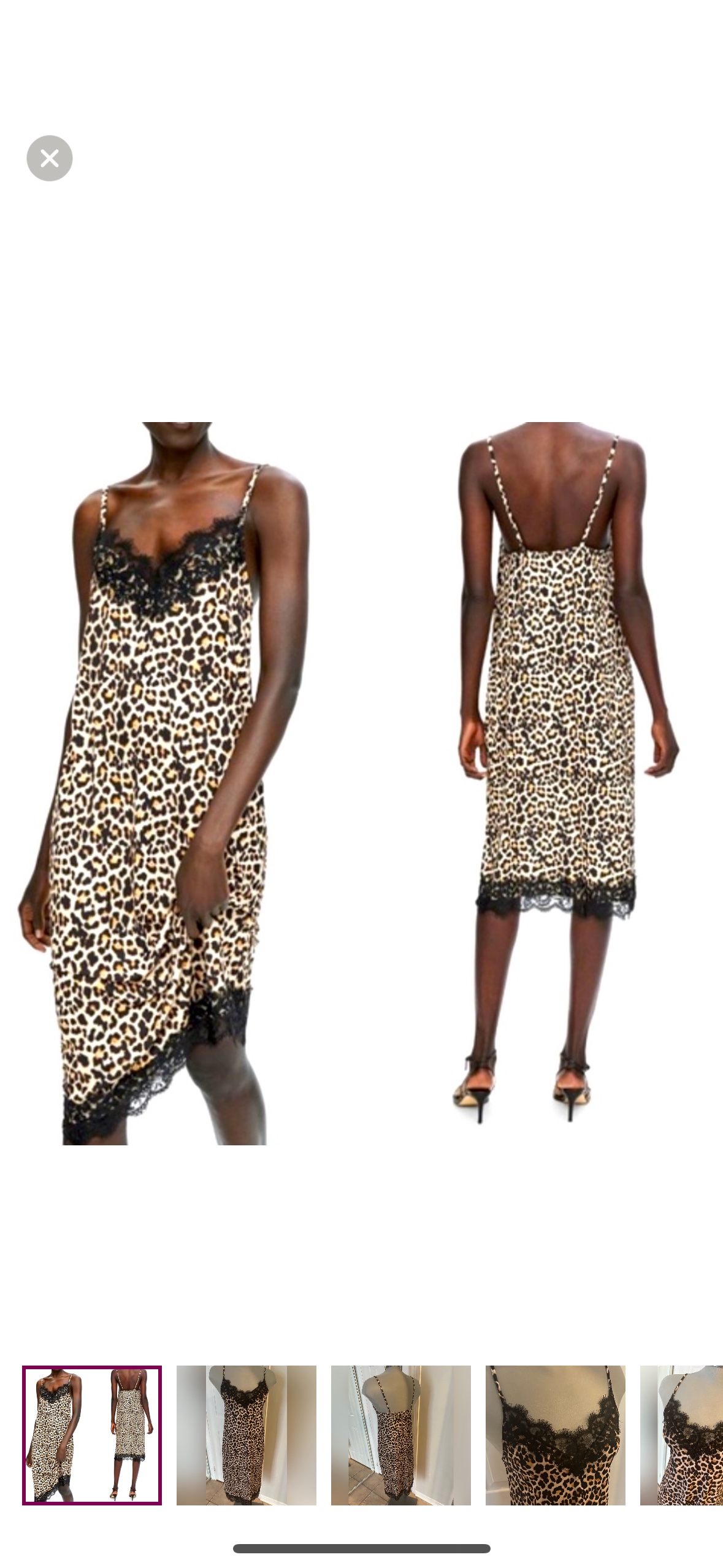 Zara Animal Print Slip Dress size small