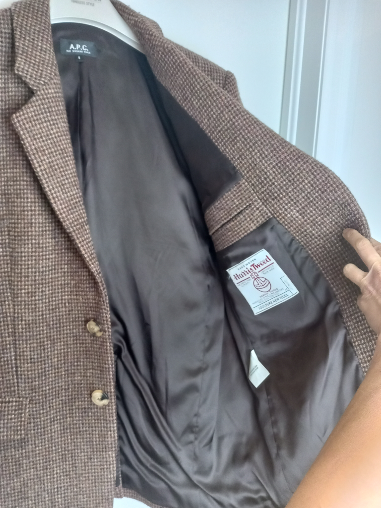 A.P.C HARRIS TWEED men's wool blazer. Size small. image indicator(5)