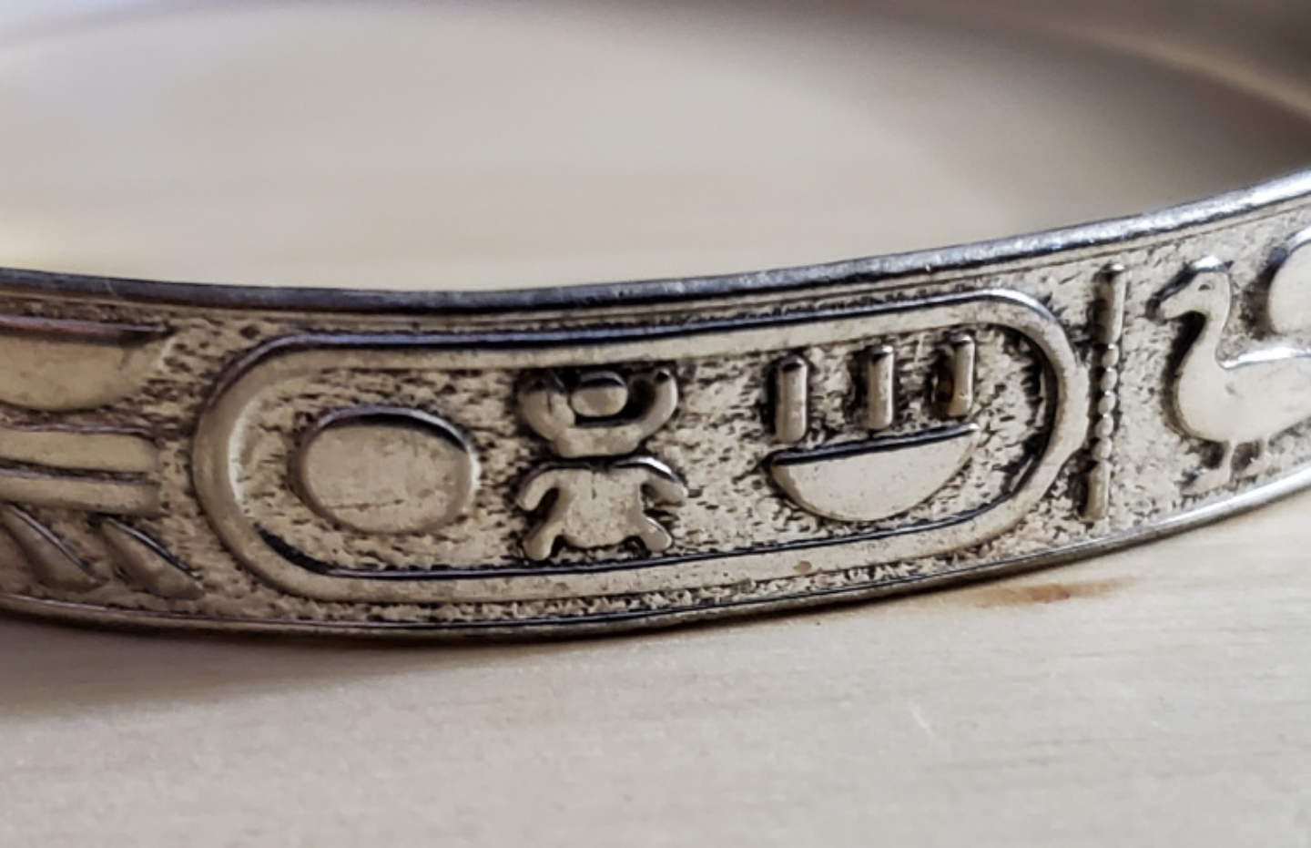 Vtg. Mexico Sterling Bangle Bracelet image indicator(3)