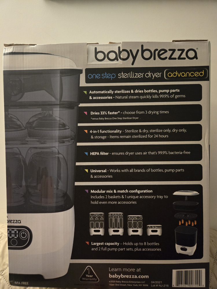Baby Brezza Baby Bottle Sterilizer and Dryer - Brand New - photo 3