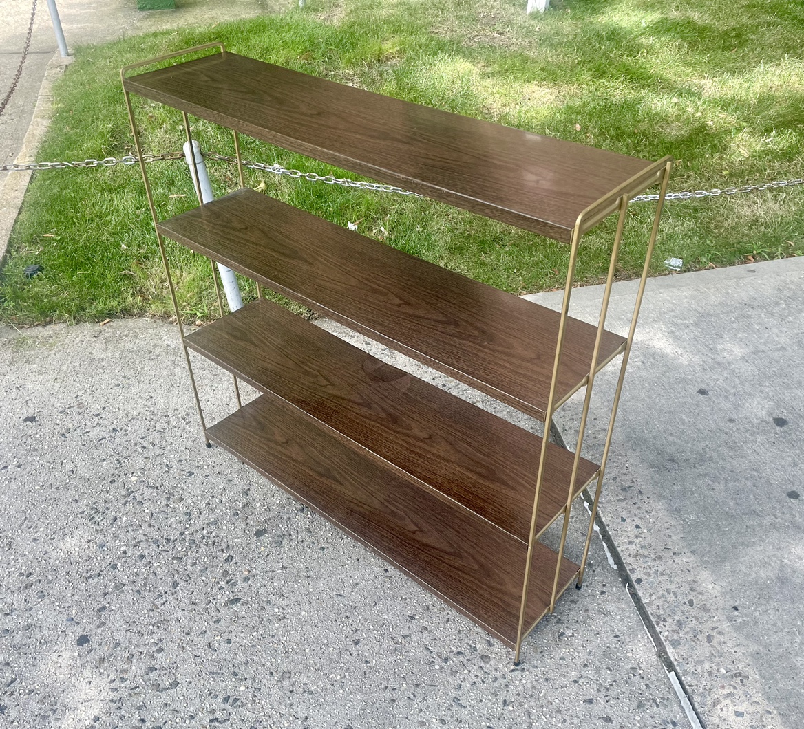 MCM Paul McCobb Style Vintage 4 Tier Metal Bookshelf