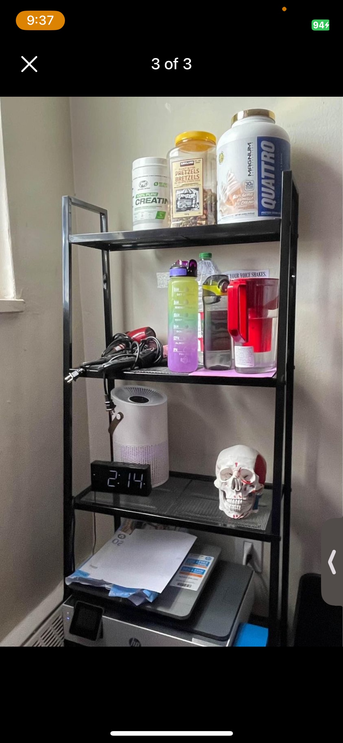 Black 4-tier shelf - photo 3