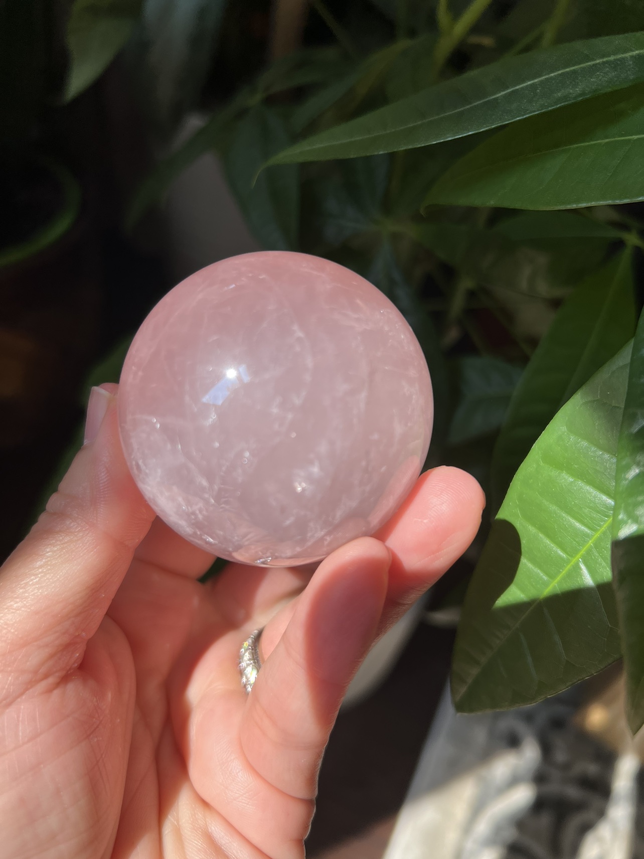 Starlight pink quartz sphere (a) | crystal image indicator(6)